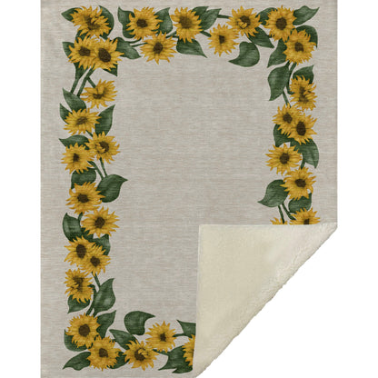 Sunflower Border 50" x 70" Throw Blanket
