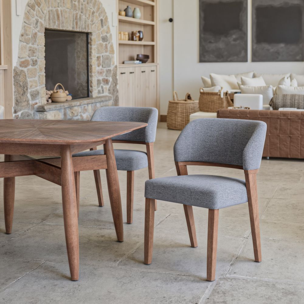 Zuo Modern Sunobu Grey Fabric Dining Chair 2PC