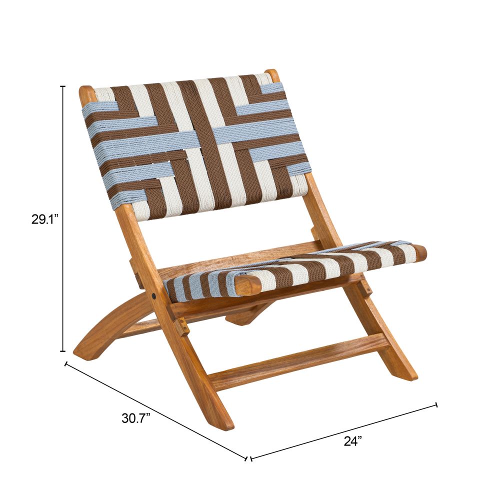 Zuo Modern Sunshine Wooden Frame Outdoor Lounge Chair