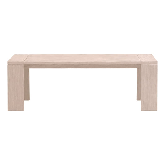 Sur Wooden Backless Outdoor Dining Bench-Outdoor Benches-Essentials For Living-LOOMLAN