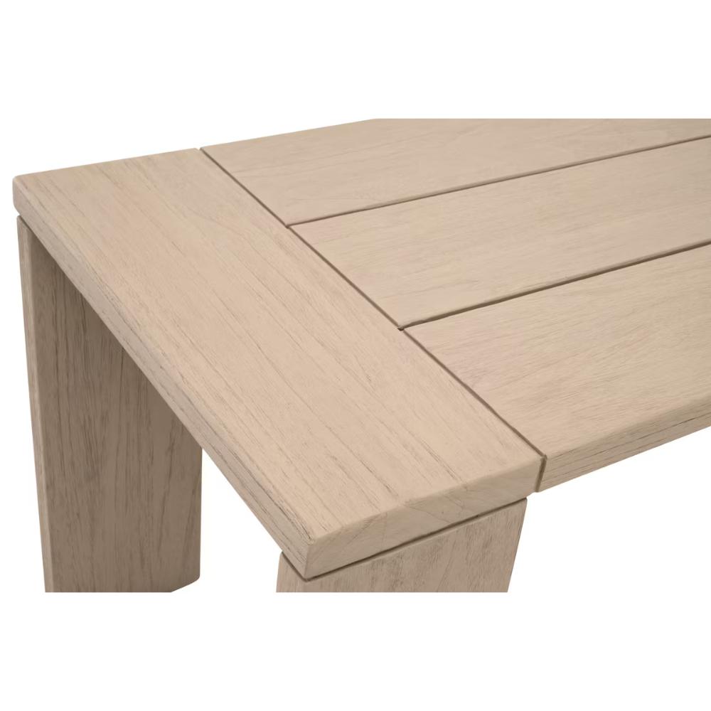Sur Wooden Backless Outdoor Dining Bench - Heirloom Quality Wood - view 6