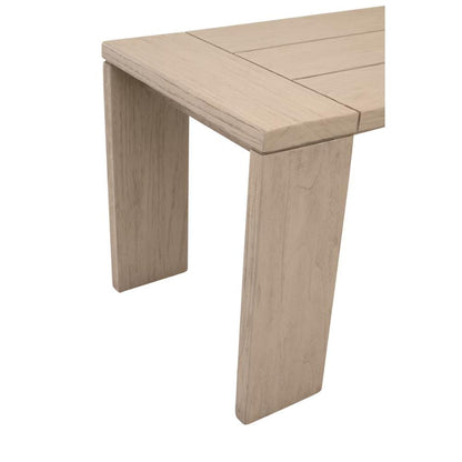 Sur Wooden Backless Outdoor Dining Bench - Heirloom Quality Wood - view 7