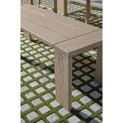 Sur Wooden Backless Outdoor Dining Bench - Heirloom Quality Wood - view 10
