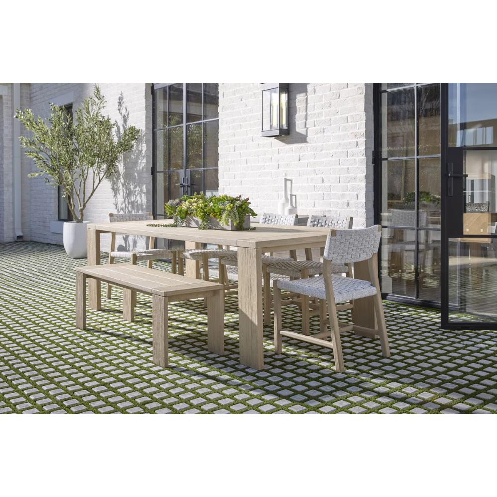 Sur Wooden Backless Outdoor Dining Bench - Heirloom Quality Wood - view 3