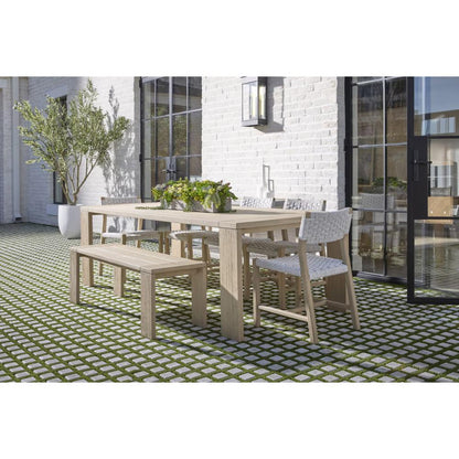 Sur Wooden Backless Outdoor Dining Bench - Heirloom Quality Wood - view 3