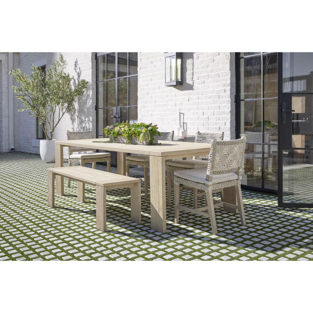 Sur Wooden Backless Outdoor Dining Bench - Heirloom Quality Wood - view 2