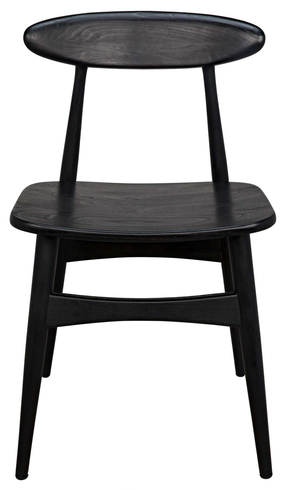 Surf Wood Black Armless Chair-Club Chairs-Noir-Sideboards and Things