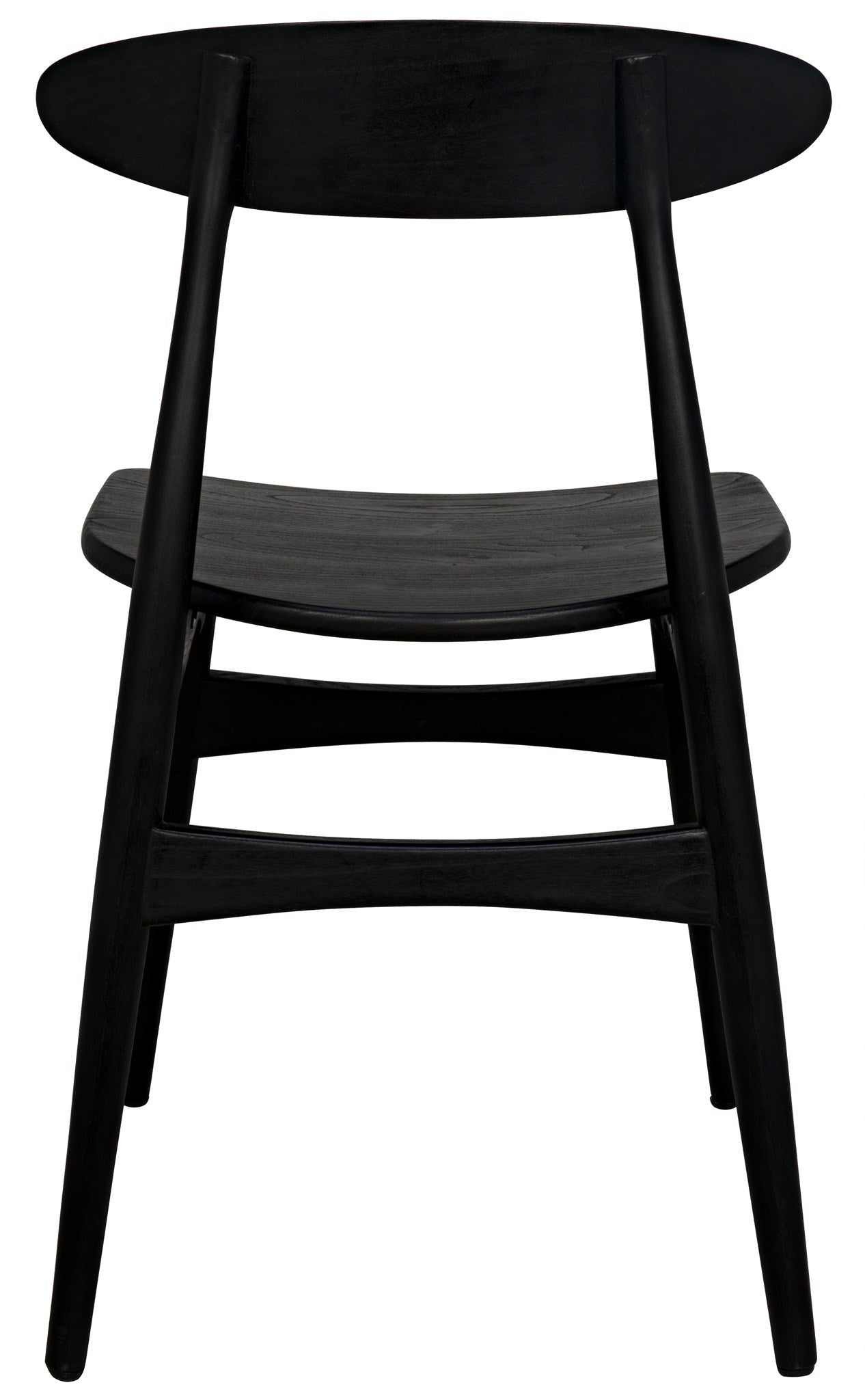 Surf Wood Black Armless Chair-Club Chairs-Noir-Sideboards and Things