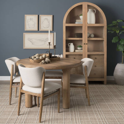 Mercana Suri Glass Doors Arched Bookcase