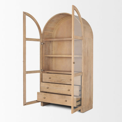 Mercana Suri Glass Doors Arched Bookcase