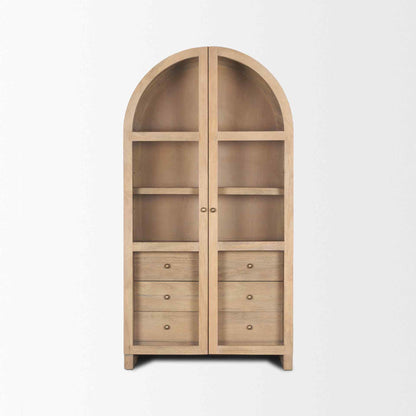 Mercana Suri Glass Doors Arched Bookcase