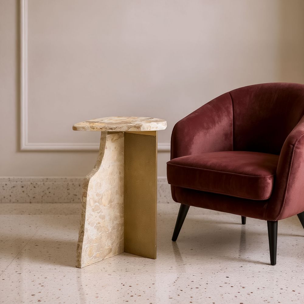 Zuo Modern Surya Marble Side Table