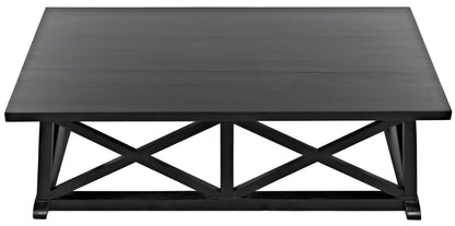 Sutton Wood Black Rectangle Coffee Table-Coffee Tables-Noir-Sideboards and Things