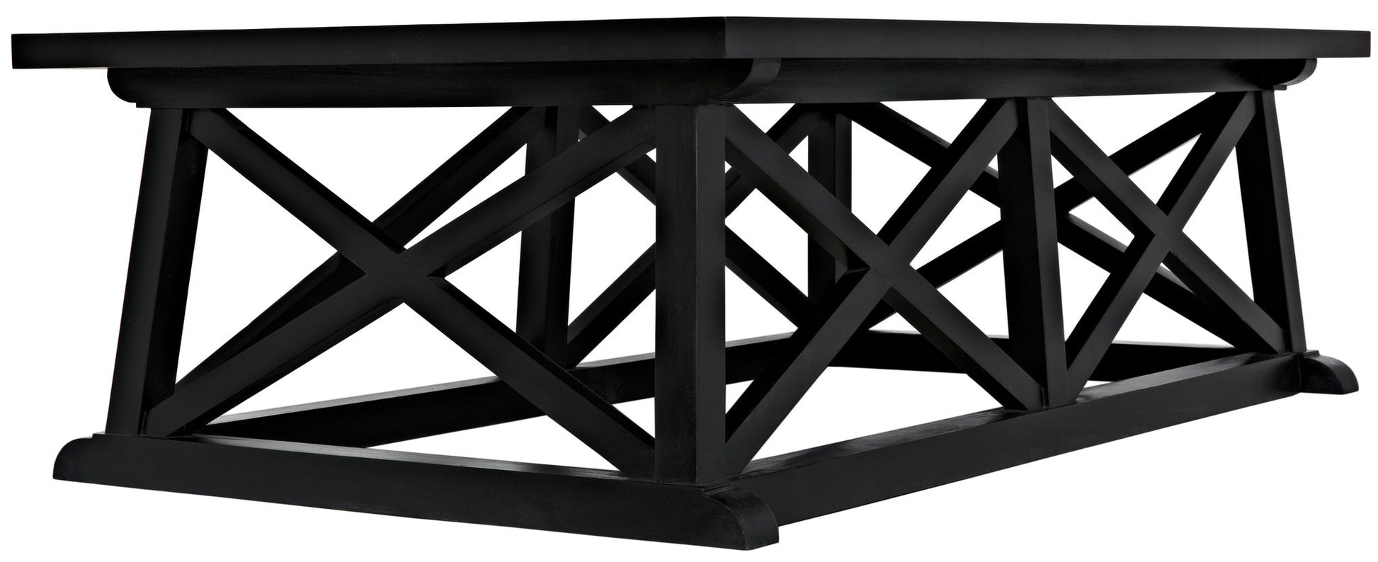 Sutton Wood Black Rectangle Coffee Table-Coffee Tables-Noir-Sideboards and Things