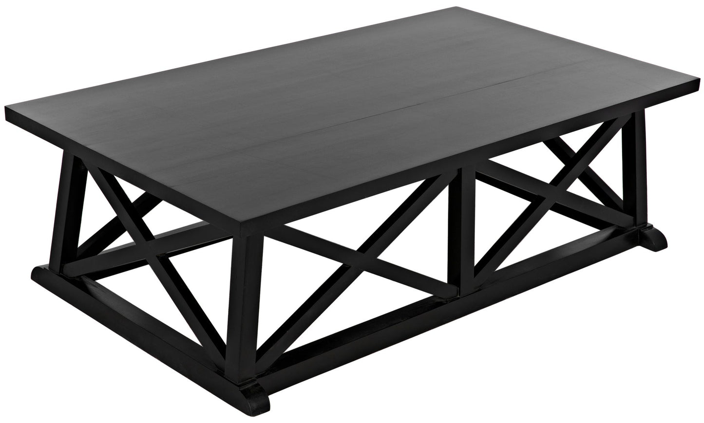 Sutton Wood Black Rectangle Coffee Table-Coffee Tables-Noir-Sideboards and Things