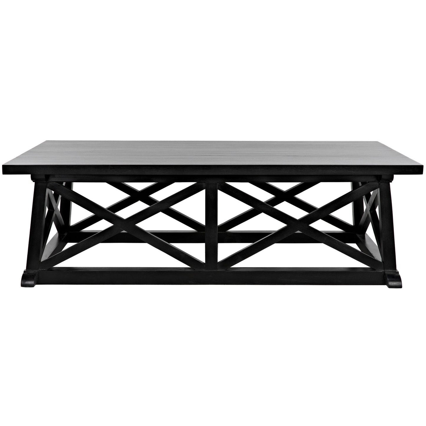 Sutton Wood Black Rectangle Coffee Table-Coffee Tables-Noir-Sideboards and Things