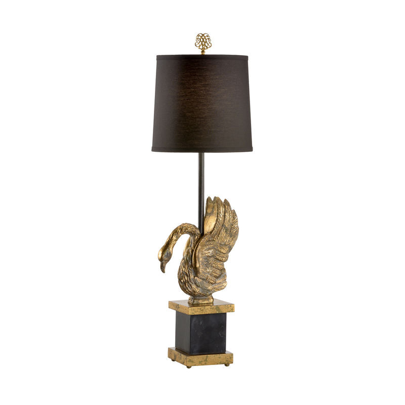 Wildwood Swan Lake Marble Made Table Lamp