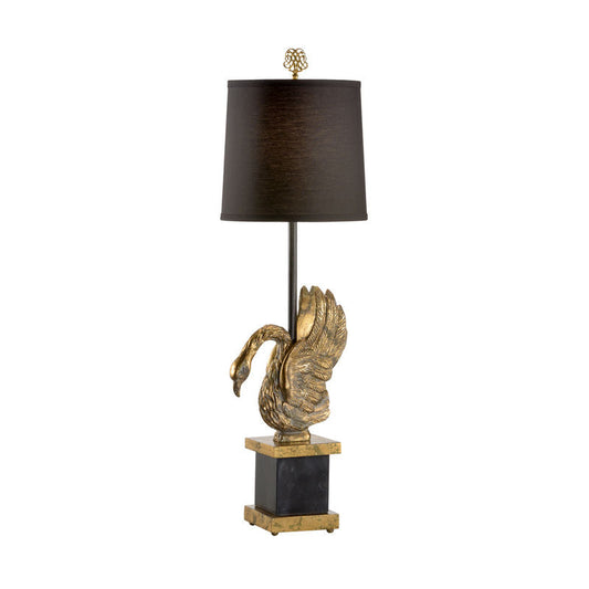 Wildwood Swan Lake Marble Made Table Lamp