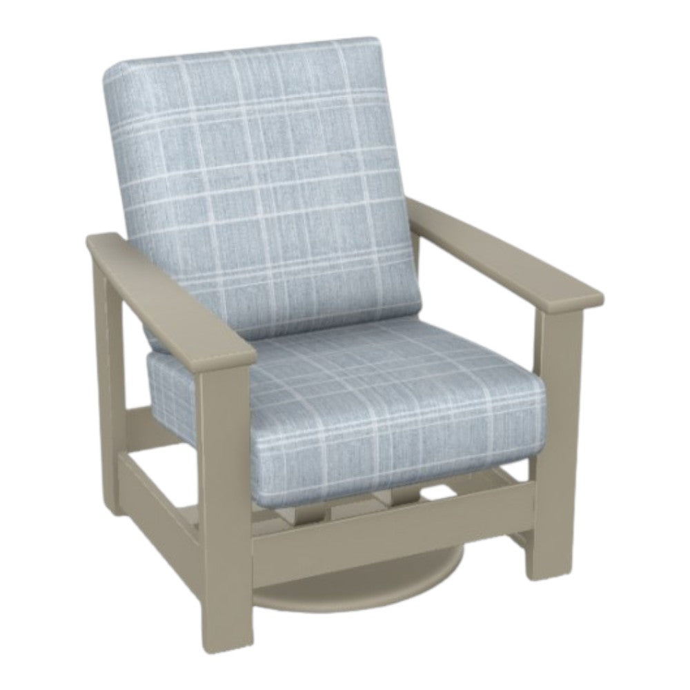 Leeward Deep Seat Swivel Hidden Motion Arm Chair