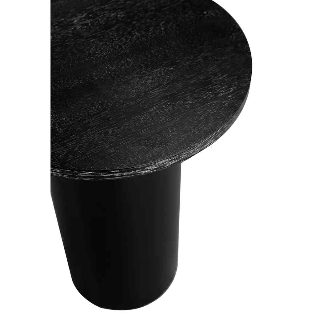 Noir Sydney Wooden Black Side Table