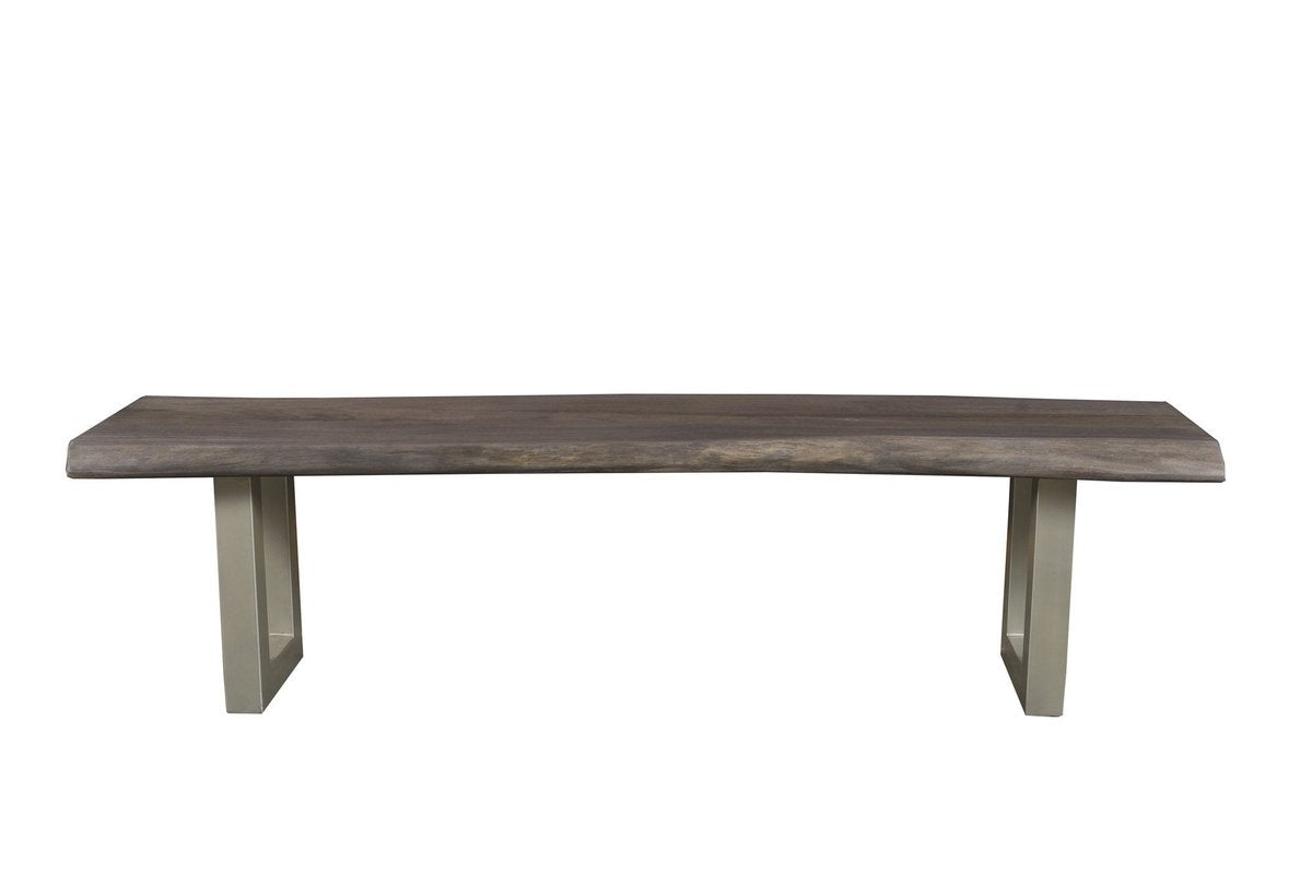 LH Home TAJ Wood Top Dining Bench
