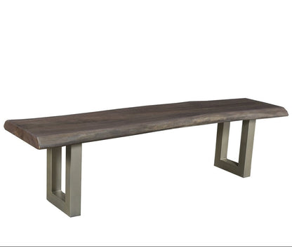LH Home TAJ Wood Top Dining Bench