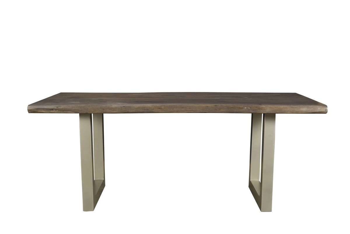 LH Home TAJ Wood Top Rectangular Dining Table