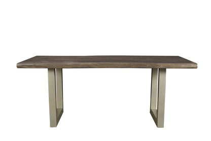 LH Home TAJ Wood Top Rectangular Dining Table