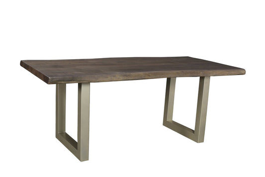 LH Home TAJ Wood Top Rectangular Dining Table