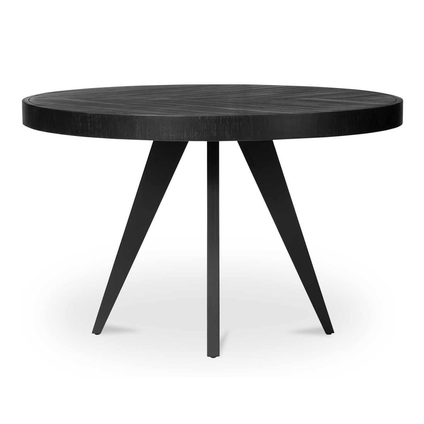 Parq Wood Black Round Dining Table