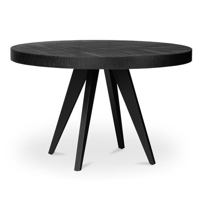 Parq Wood Black Round Dining Table