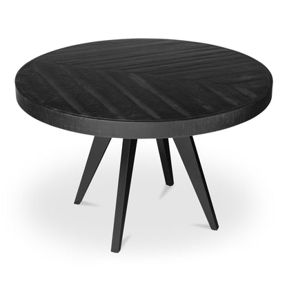 Parq Wood Black Round Dining Table