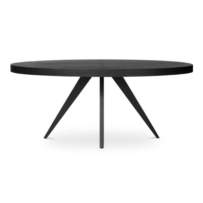 Parq Wood Black Oval Dining Table