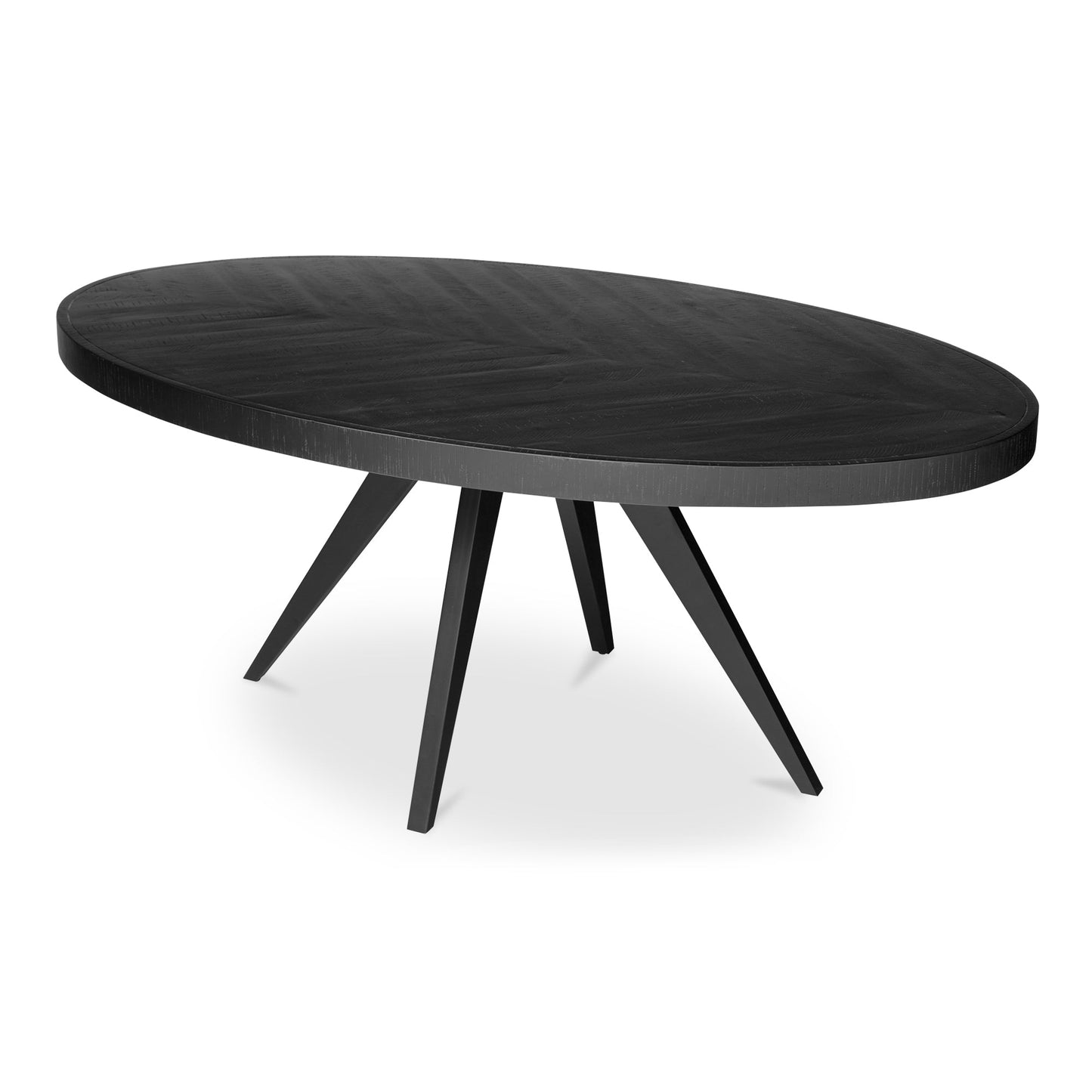 Parq Wood Black Oval Dining Table