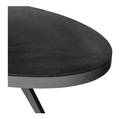 Parq Wood Black Oval Dining Table