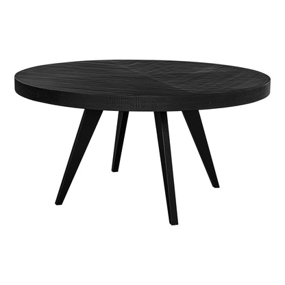 60 in Parq Wood Black Round Dining Table