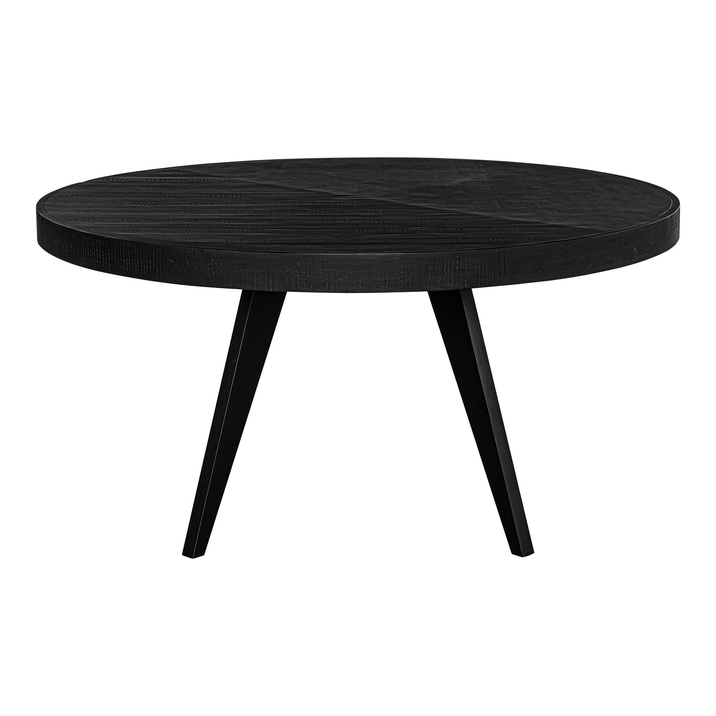 60 in Parq Wood Black Round Dining Table