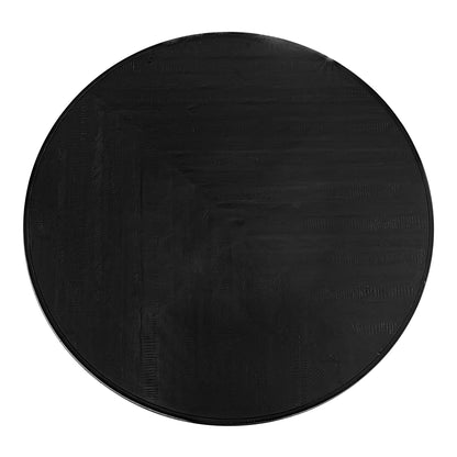 60 in Parq Wood Black Round Dining Table