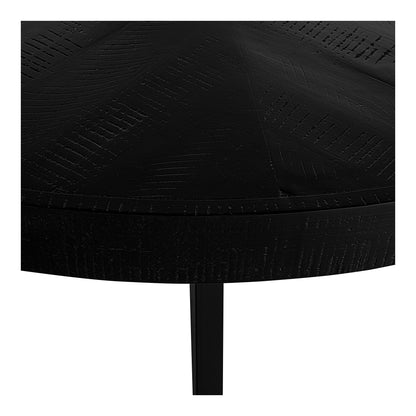 60 in Parq Wood Black Round Dining Table