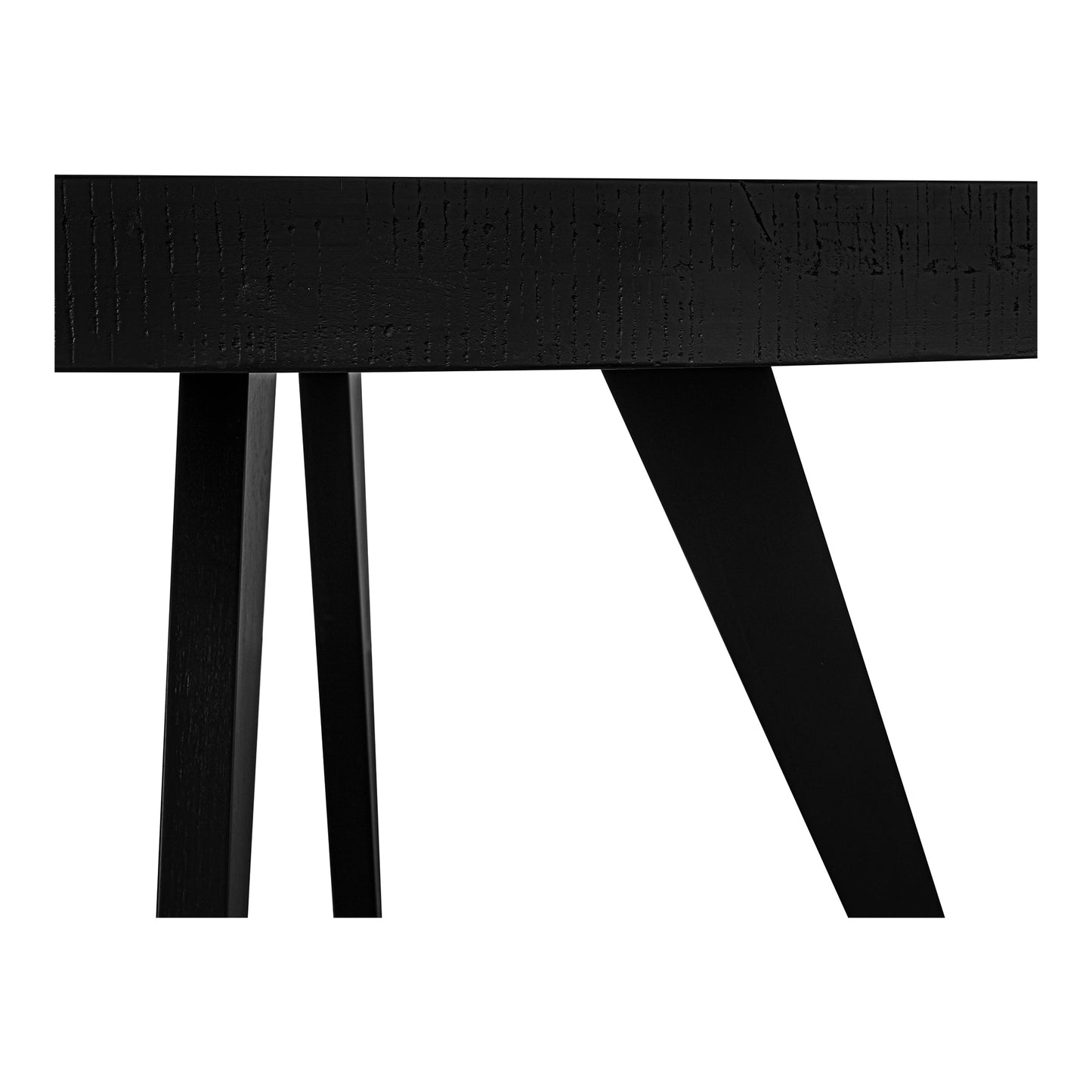 60 in Parq Wood Black Round Dining Table