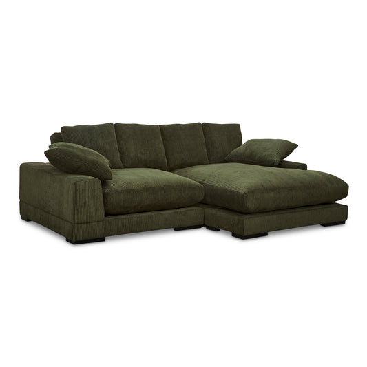 Plunge Polyester Upholstered Green Sectional