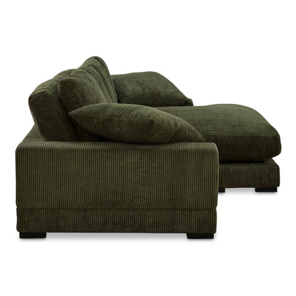 Plunge Polyester Upholstered Green Sectional