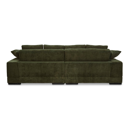 Plunge Polyester Upholstered Green Sectional