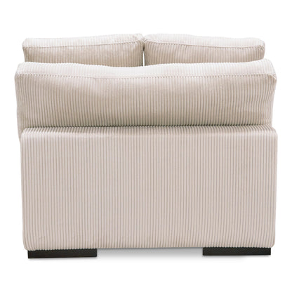 Plunge Polyester and Plywood Cream Armless Slipper Chair