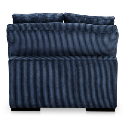 Plunge Polyester and Plywood Navy Blue Armless Slipper Chair