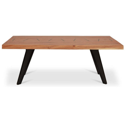 Cross Natural Solid Chamcha Rectangular Dining Table