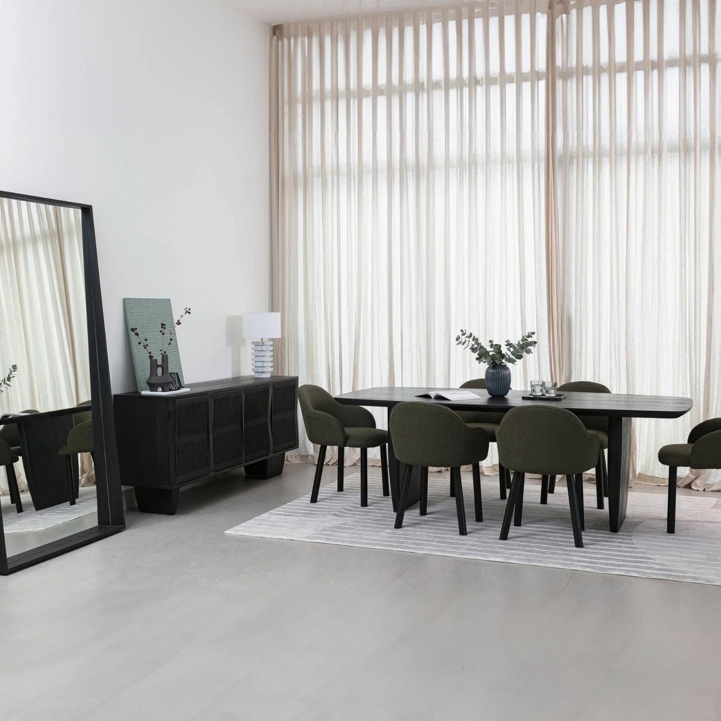 LH Home Tonic Wood Rectangular Dining Table