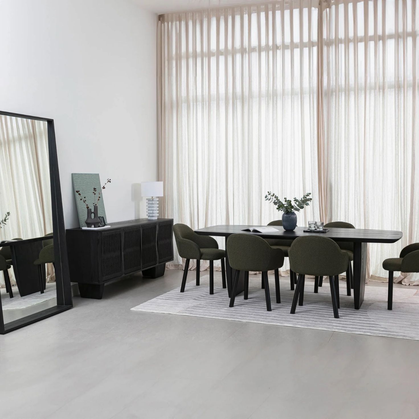 LH Home Tonic Wood Rectangular Dining Table