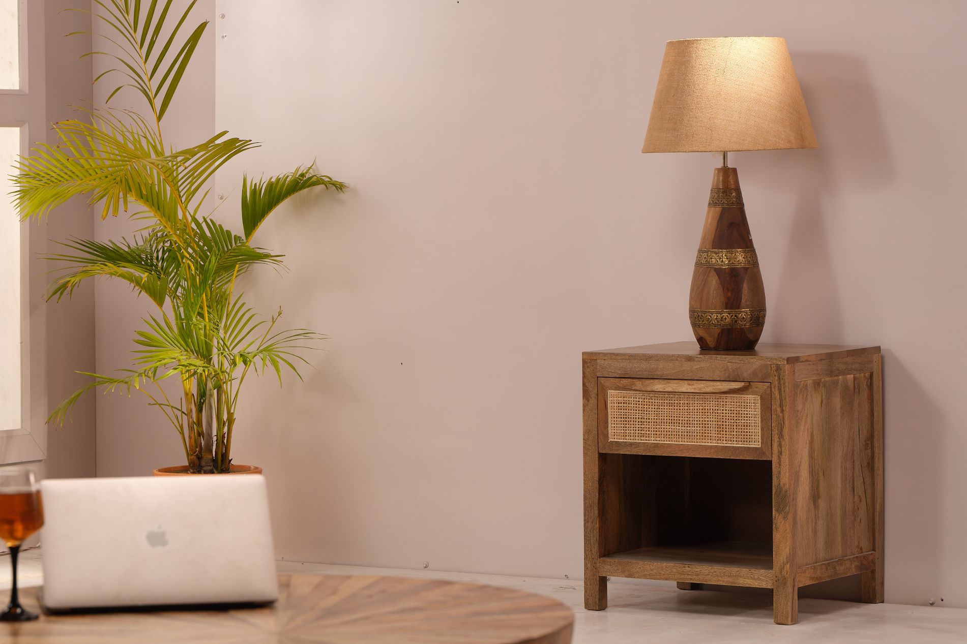 LOOMLAN Eldridge One Drawer Wood Nightstand