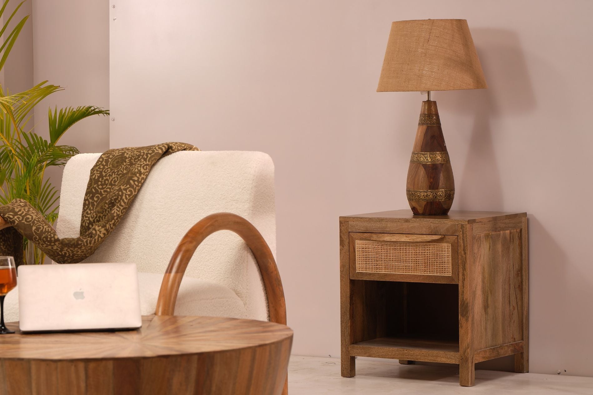 LOOMLAN Eldridge One Drawer Wood Nightstand